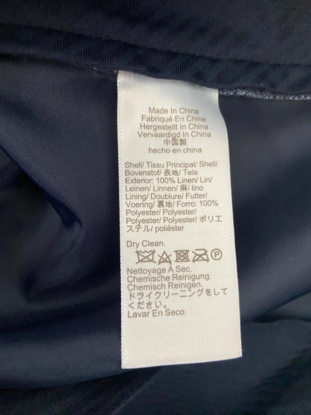 NWT J.Crew Blue 100% Linen Lined Pants – Waist 36
